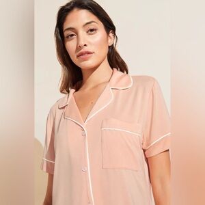 Bella Short Sleeve Top & Pant Pajama Set Peach